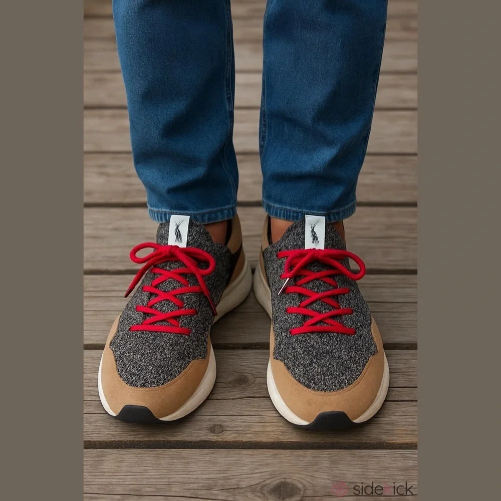 Polo Ralph Lauren Trackster 200II Suede-Trim Sock Sneakers